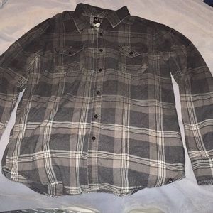 Men’s Gray dip dye flannel